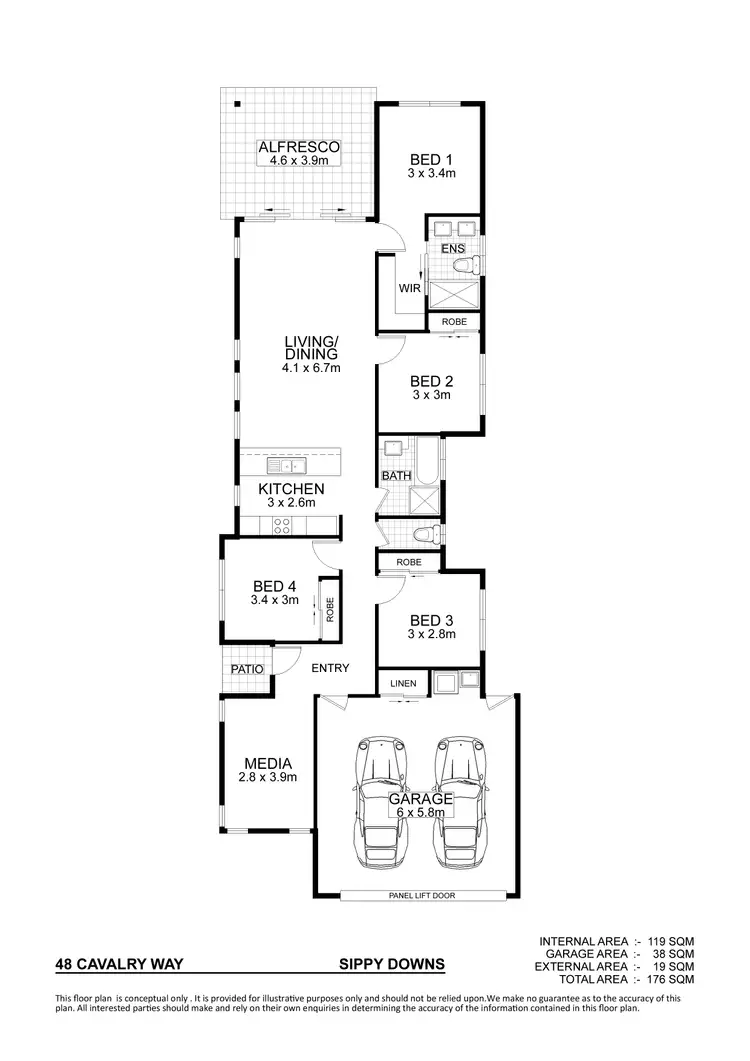 Floorplan of Homely house listing, 48 Cavalry Way, Sippy Downs QLD 4556