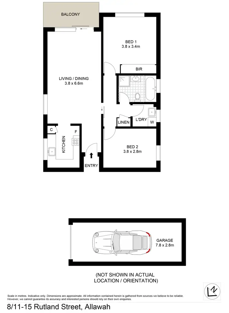 Floorplan of Homely unit listing, 8/11-15 Rutland Street, Allawah NSW 2218
