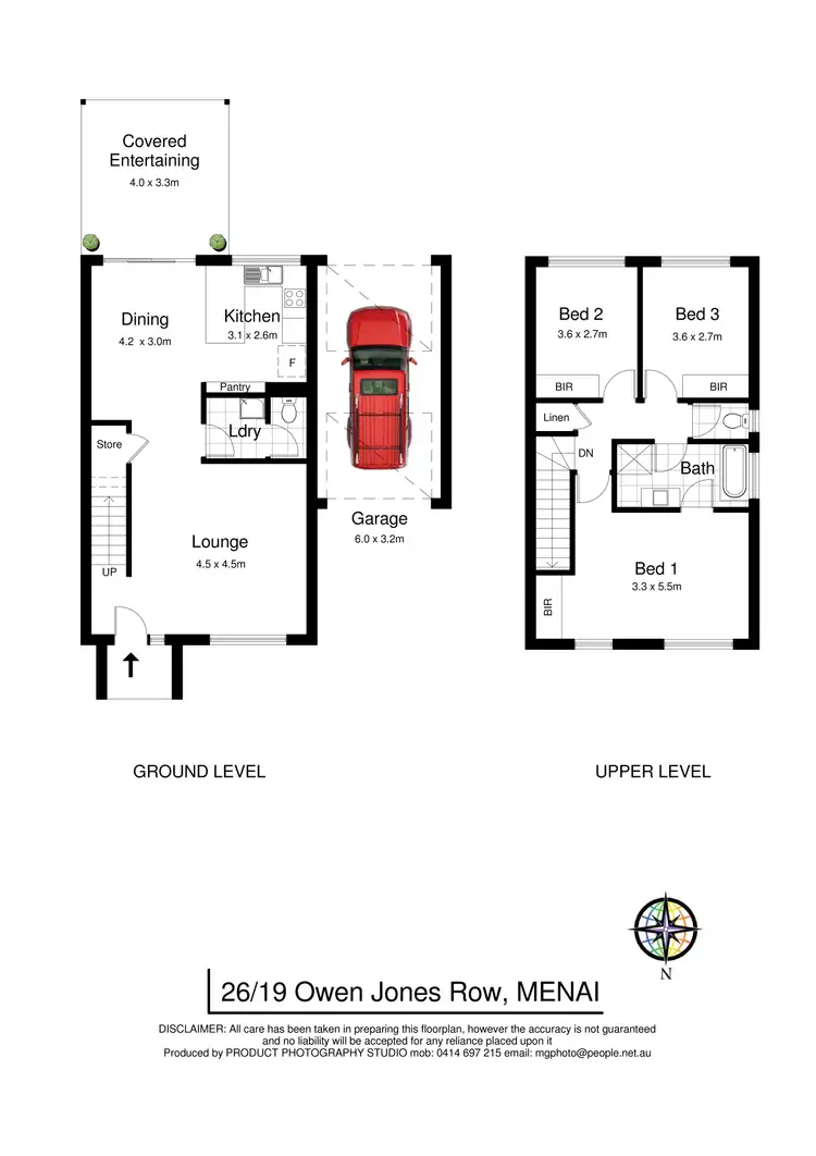 Floorplan of Homely townhouse listing, 26/19 Owen Jones Row, Menai NSW 2234