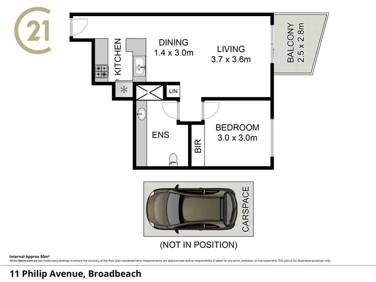 Floorplan of Homely apartment listing, 36/11 Philip Avenue, Broadbeach QLD 4218
