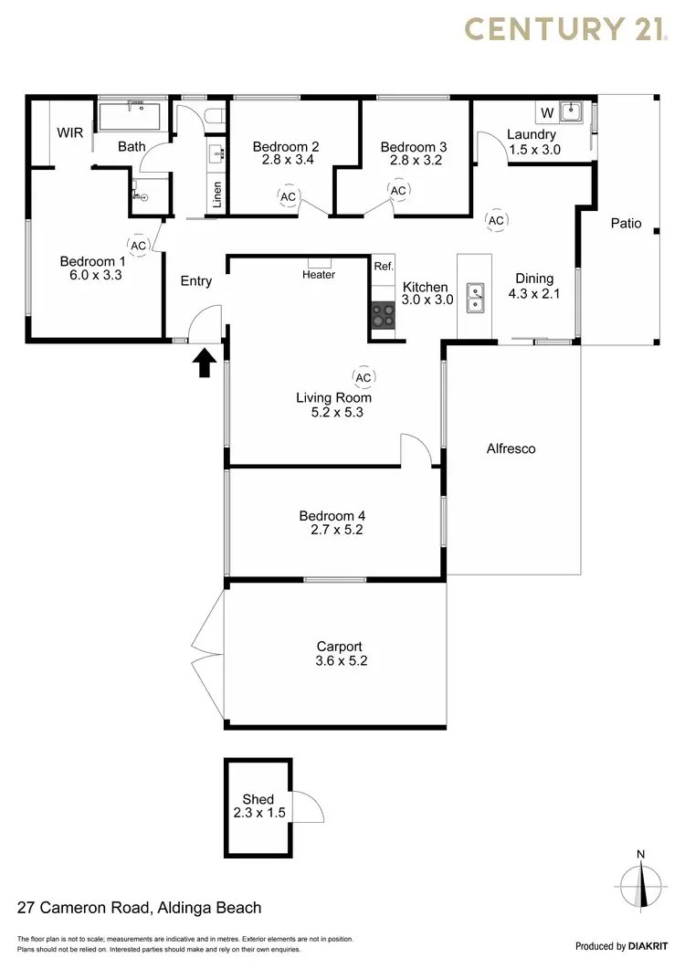 Floorplan of Homely house listing, 27 Cameron Road, Aldinga Beach SA 5173
