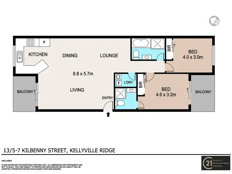 Floorplan of Homely apartment listing, 13/5-7 Kilbenny Street, Kellyville Ridge NSW 2155