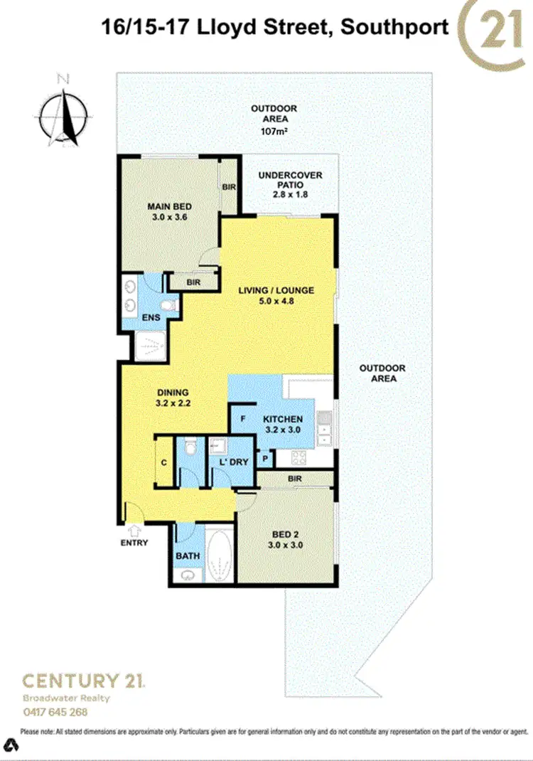 Floorplan of Homely apartment listing, 16/15-17 Lloyd Street, Southport QLD 4215