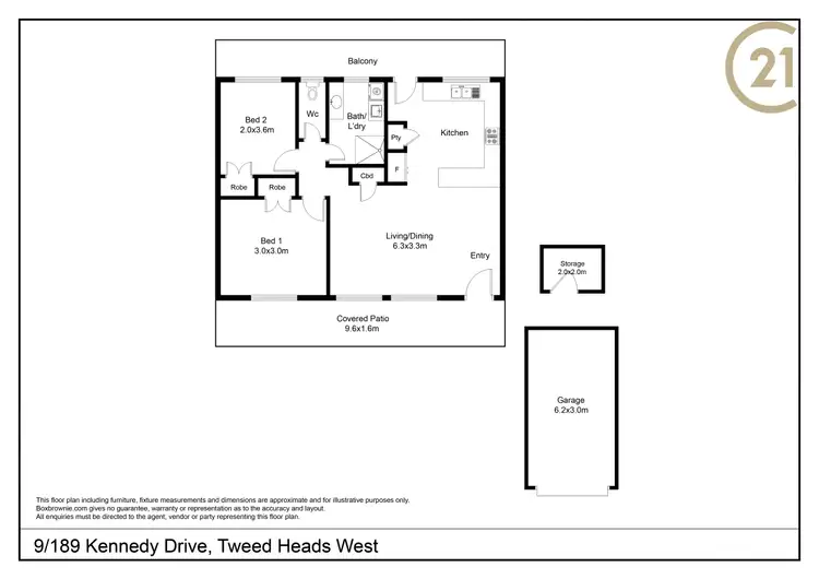 Floorplan of Homely unit listing, 9/189 Kennedy Drive, Tweed Heads West NSW 2485