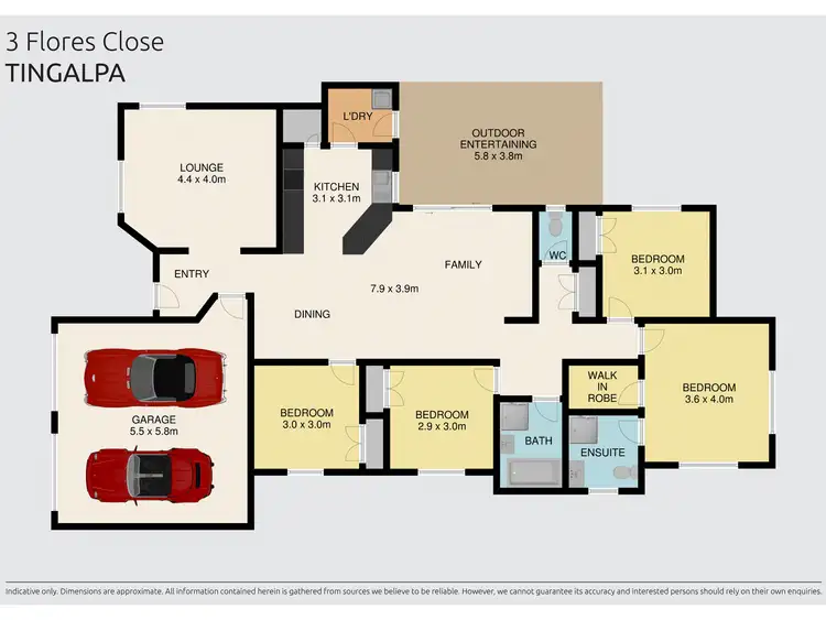Floorplan of Homely house listing, 3 Flores Close, Tingalpa QLD 4173