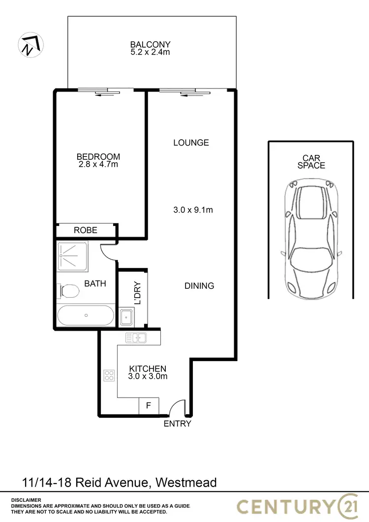 Floorplan of Homely apartment listing, 11/14-18 Reid Avenue, Westmead NSW 2145