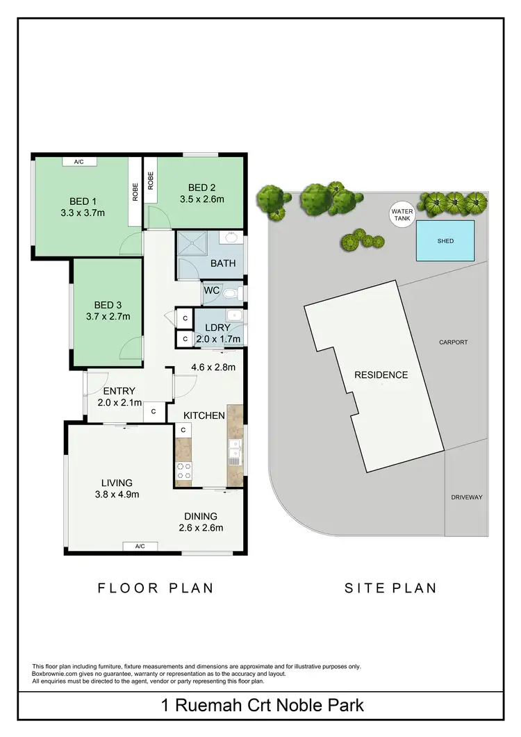 Floorplan of Homely house listing, 1 Reumah Crt, Noble Park VIC 3174