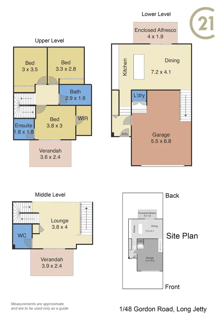Floorplan of Homely townhouse listing, 48 Gordon Road, Long Jetty NSW 2261