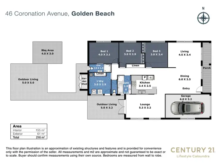 Floorplan of Homely house listing, 46 Coronation Avenue, Golden Beach QLD 4551
