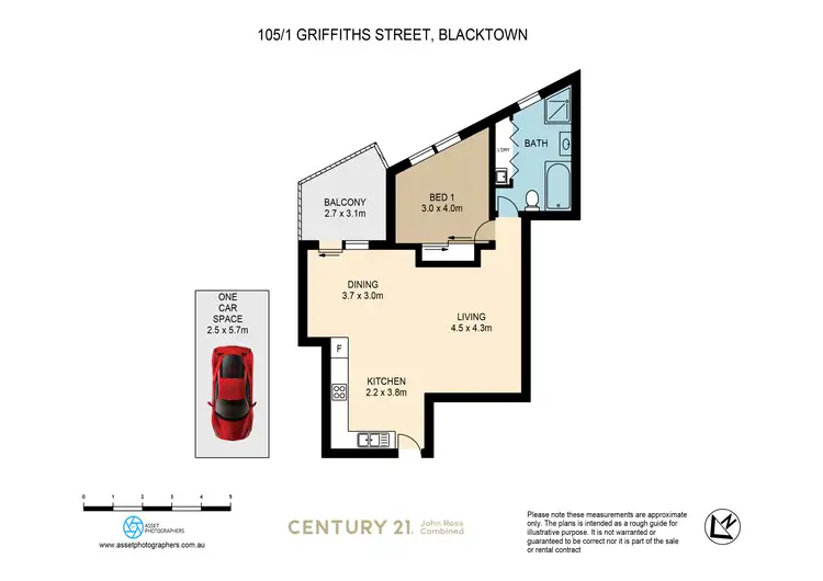Floorplan of Homely unit listing, 105/1 Griffiths Street, Blacktown NSW 2148