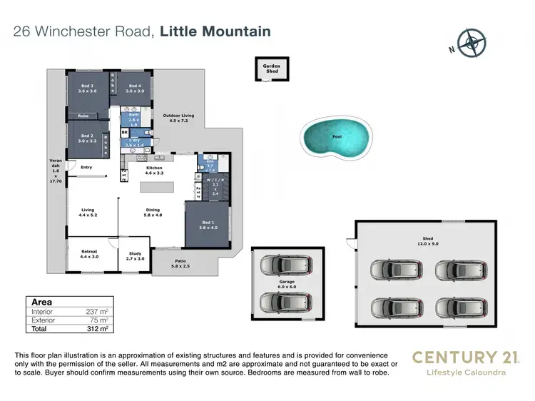 Floorplan of Homely house listing, 26 Winchester Road, Little Mountain QLD 4551