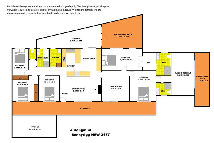 Floorplan of Homely house listing, 4 Dangin Close, Bonnyrigg NSW 2177