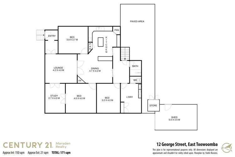 Floorplan of Homely house listing, 12 George Street, East Toowoomba QLD 4350
