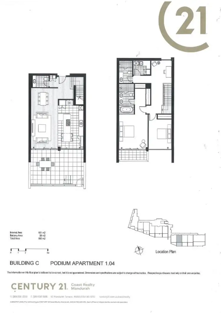 Floorplan of Homely apartment listing, 104/5 Marco Polo Drive, Mandurah WA 6210