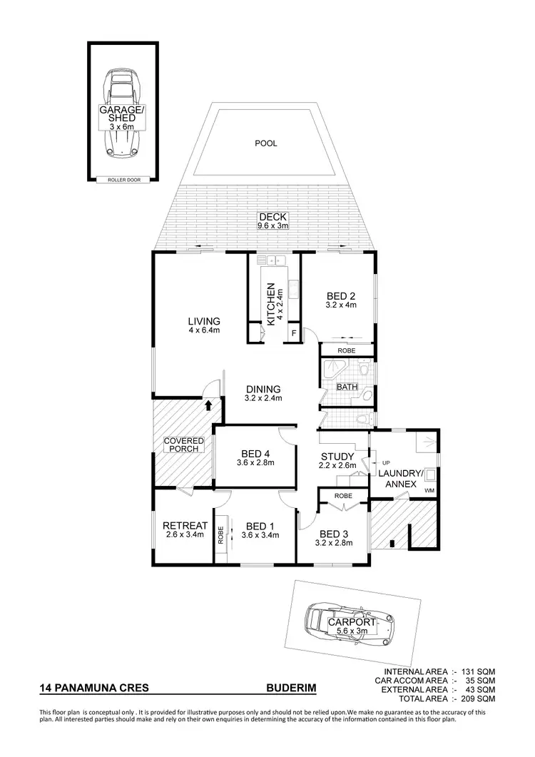 Floorplan of Homely house listing, 14 Panamuna Crescent, Buderim QLD 4556