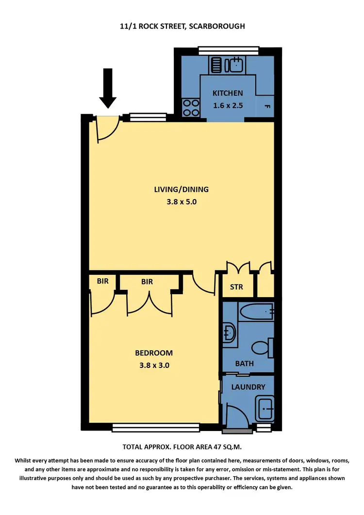 Floorplan of Homely unit listing, 11/1 Rock Street, Scarborough QLD 4020