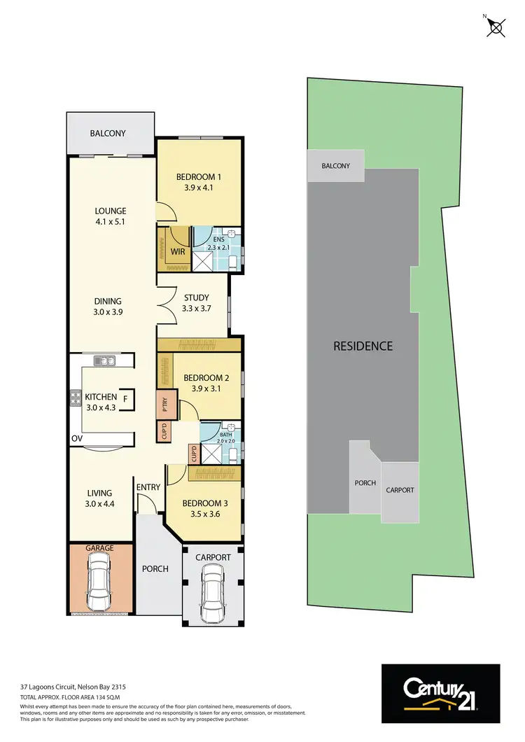 Floorplan of Homely semi-detached listing, 37 Lagoons Circuit, Nelson Bay NSW 2315