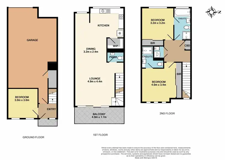 Floorplan of Homely townhouse listing, 10 Parkland Place, Notting Hill VIC 3168