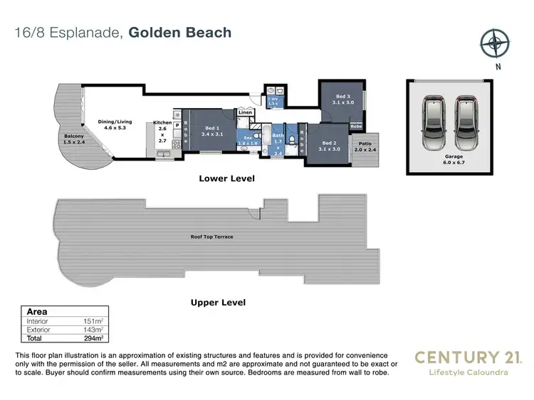 Floorplan of Homely unit listing, 16/8 Esplanade, Golden Beach QLD 4551