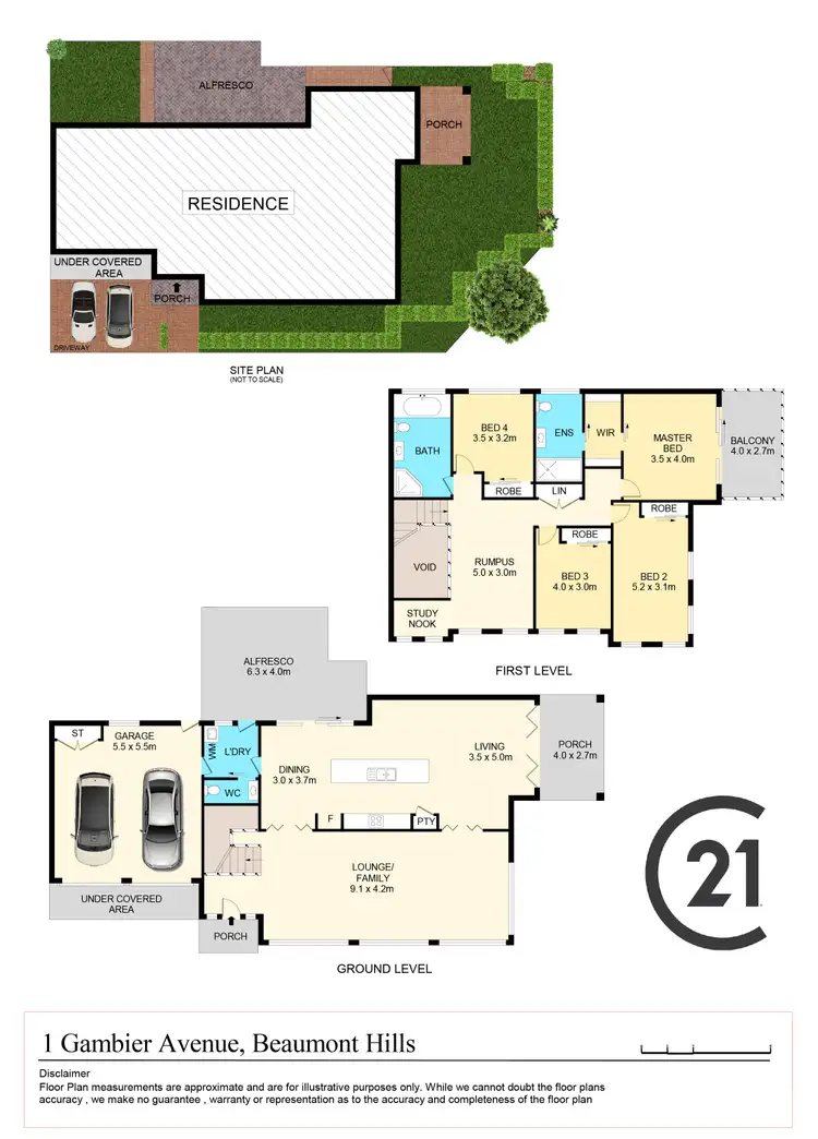 Floorplan of Homely house listing, 1 Gambier Avenue, Beaumont Hills NSW 2155