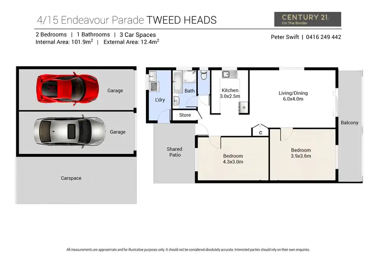 Floorplan of Homely unit listing, 4/15 Endeavour Parade, Tweed Heads NSW 2485