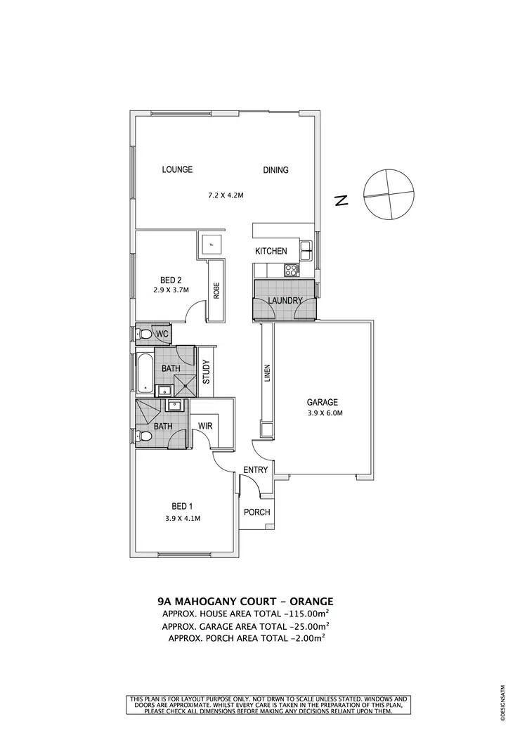 Floorplan of Homely house listing, 9A Mahogany Court, Orange NSW 2800