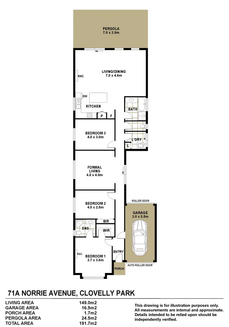 Floorplan of Homely house listing, 71A Norrie Avenue, Clovelly Park SA 5042