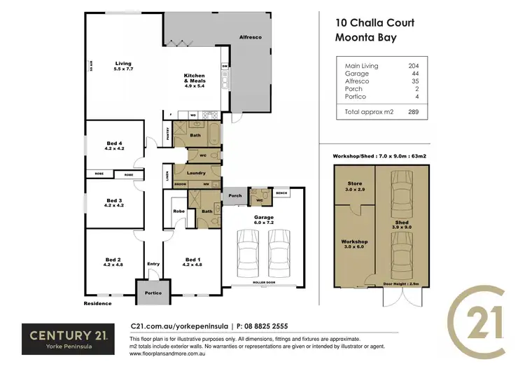 Floorplan of Homely house listing, 10 Challa Court, Moonta Bay SA 5558