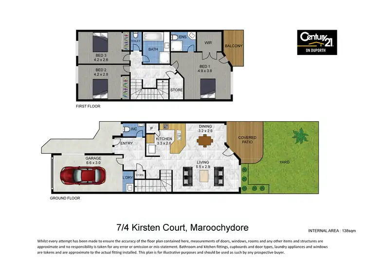 Floorplan of Homely townhouse listing, 7/4 Kirsten Court, Maroochydore QLD 4558