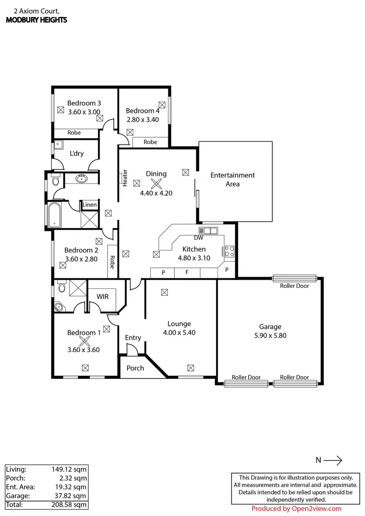 Floorplan of Homely house listing, 2 Axiom Court, Modbury Heights SA 5092