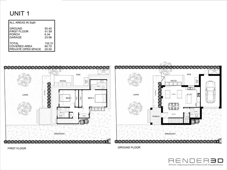 Floorplan of Homely townhouse listing, 1/98 Barry Street, Reservoir VIC 3073