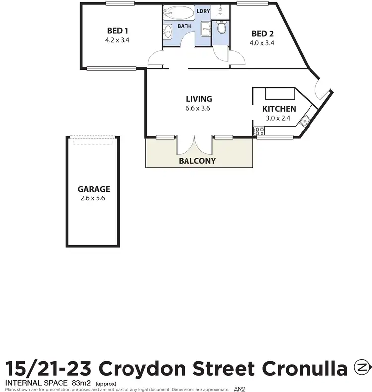 Floorplan of Homely apartment listing, 15/21-23 Croydon Street, Cronulla NSW 2230