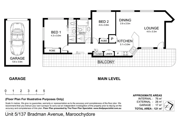 Floorplan of Homely unit listing, 5/137 Bradman Avenue, Maroochydore QLD 4558