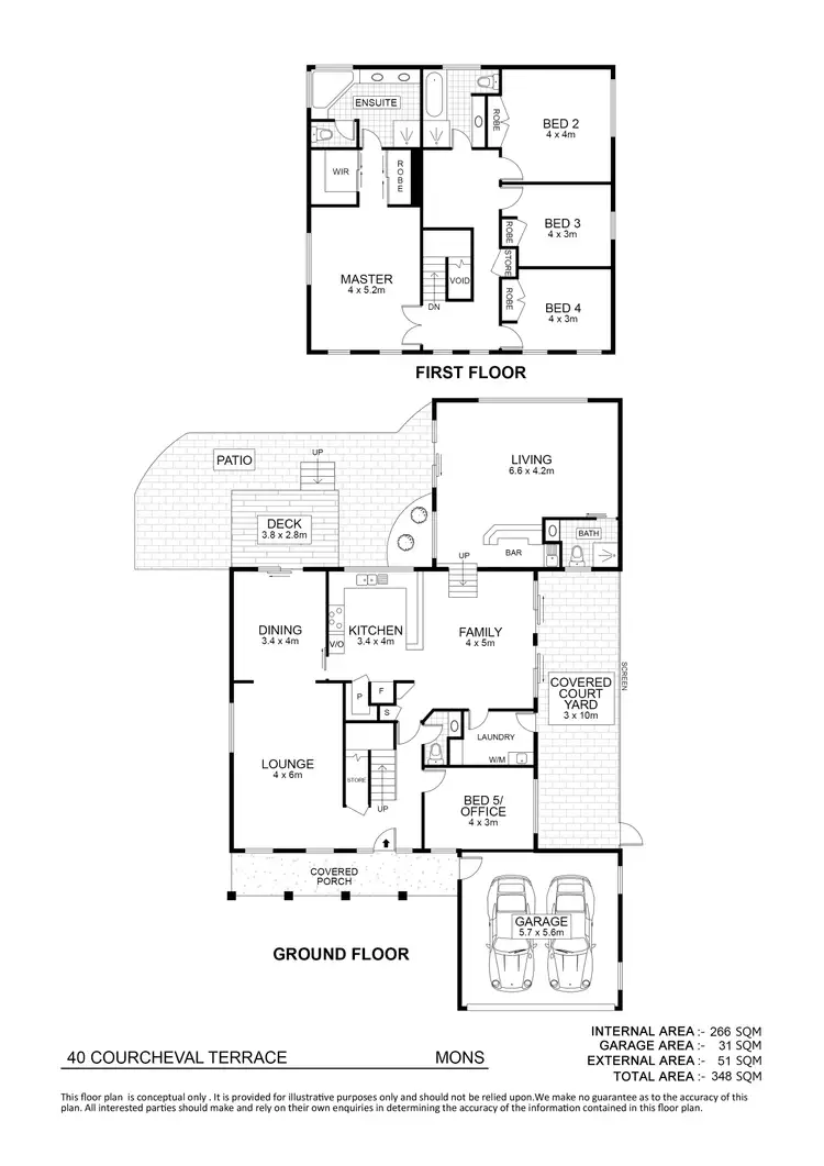 Floorplan of Homely house listing, 40 Courcheval Terrace, Mons QLD 4556