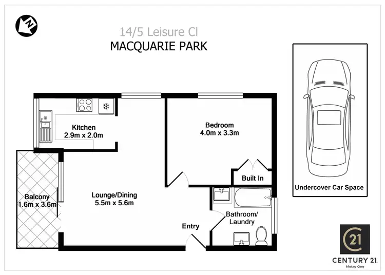 Floorplan of Homely apartment listing, 14/5 Leisure Close, Macquarie Park NSW 2113