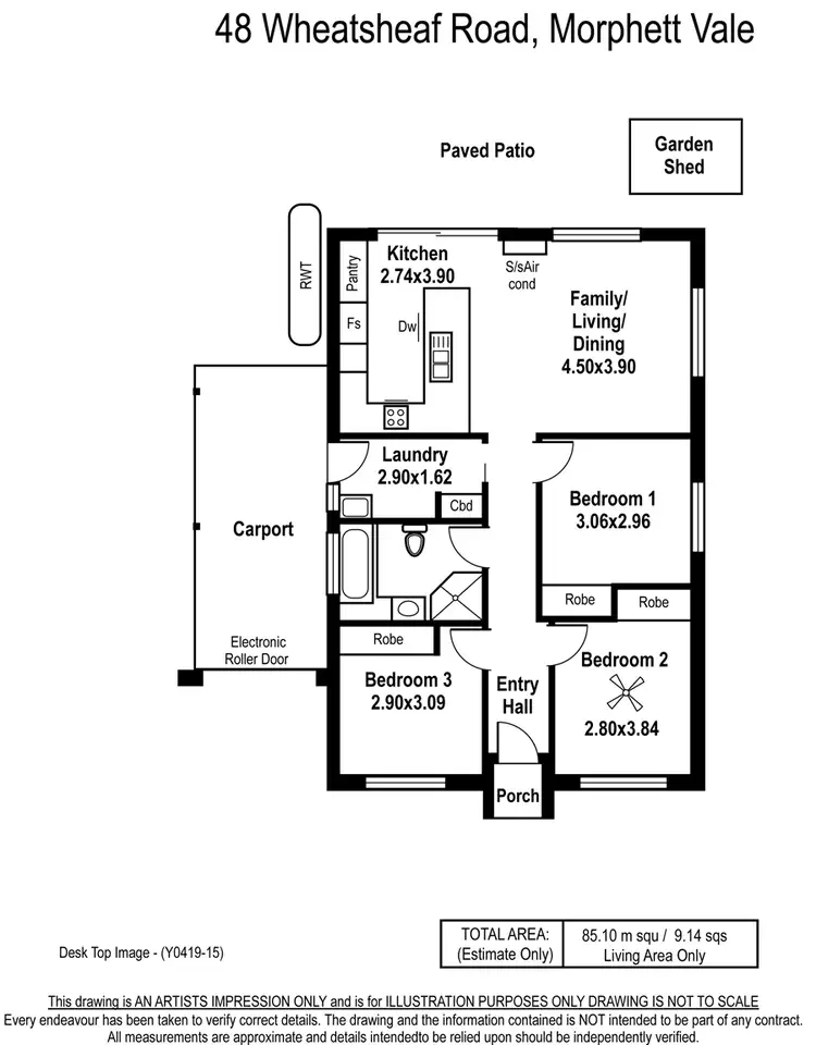 Floorplan of Homely house listing, 48 Wheatsheaf Road, Morphett Vale SA 5162