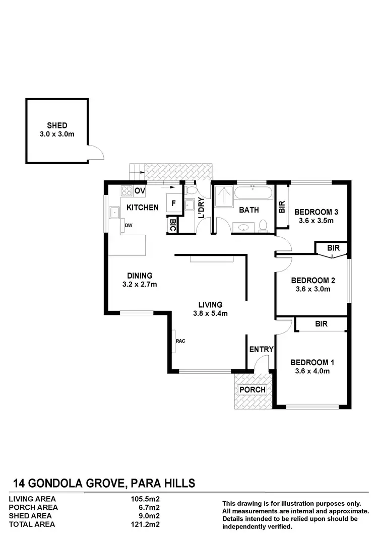 Floorplan of Homely house listing, 14 Gondola Grove, Para Hills SA 5096