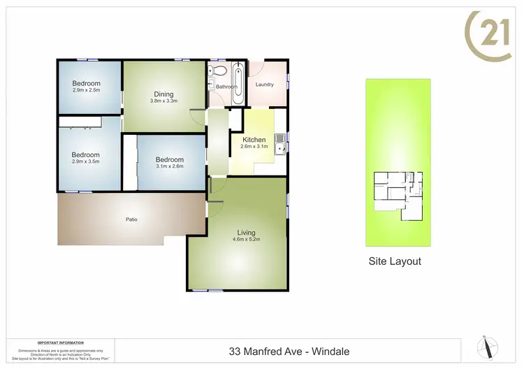 Floorplan of Homely house listing, 33 Manfred Avenue, Windale NSW 2306