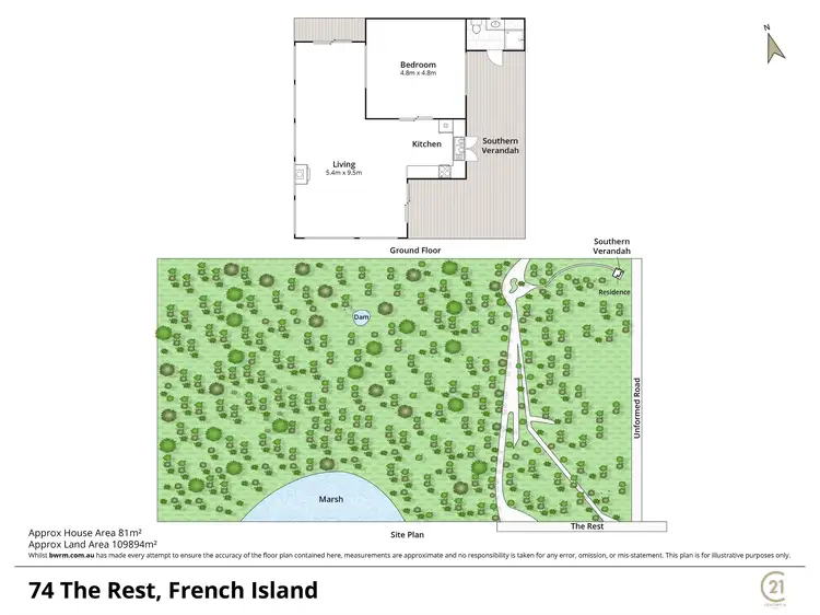 Floorplan of Homely house listing, 74 The Rest, French Island VIC 3921