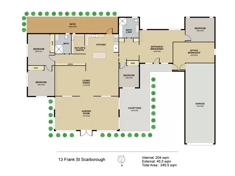 Floorplan of Homely house listing, 13 Frank Street, Scarborough QLD 4020