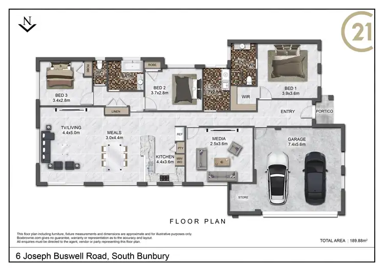 Floorplan of Homely house listing, 6 Joseph Buswell Rd, South Bunbury WA 6230