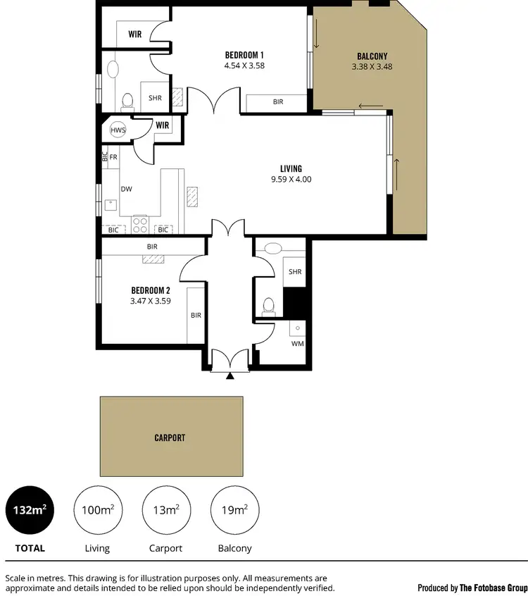 Floorplan of Homely apartment listing, 2D/100 South Terrace, Adelaide SA 5000