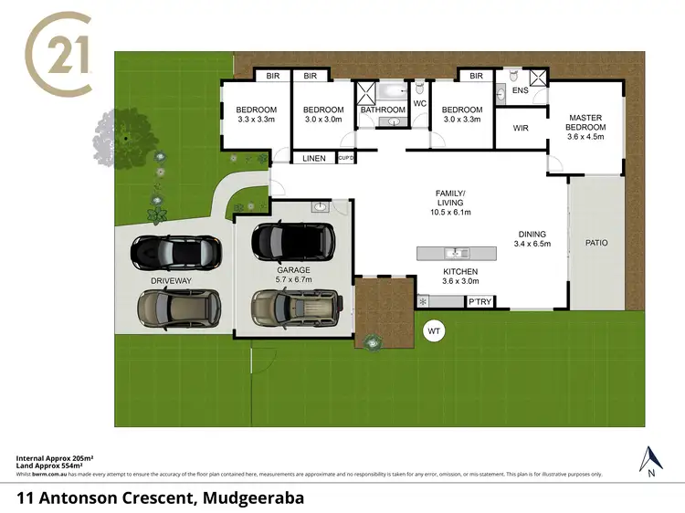 Floorplan of Homely house listing, 11 Antonson Crescent, Mudgeeraba QLD 4213