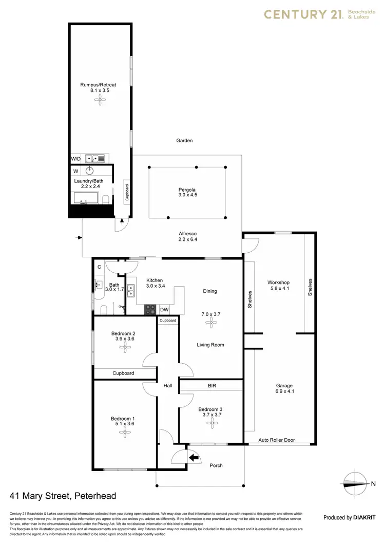 Floorplan of Homely house listing, 41 Mary Street, Peterhead SA 5016