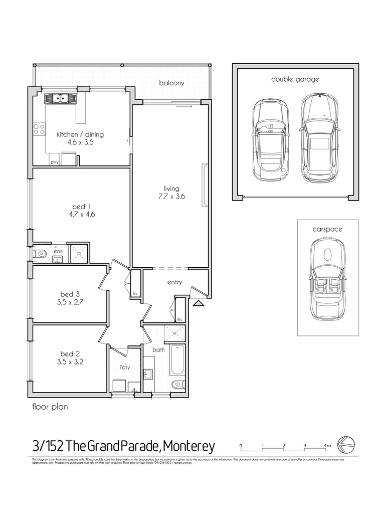Floorplan of Homely apartment listing, 3/152 The Grand Parade, Monterey NSW 2217