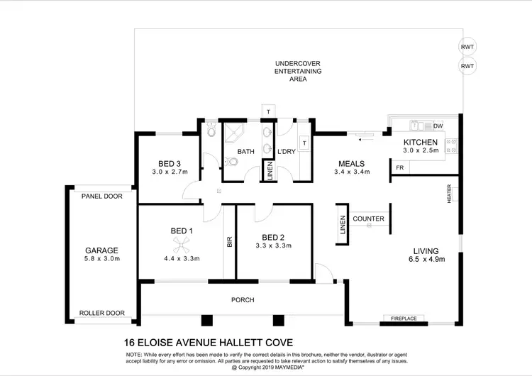 Floorplan of Homely house listing, 16 Eloise Avenue, Hallett Cove SA 5158