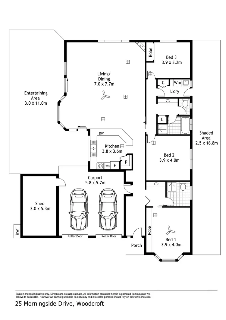 Floorplan of Homely house listing, 25 Morningside Drive, Woodcroft SA 5162