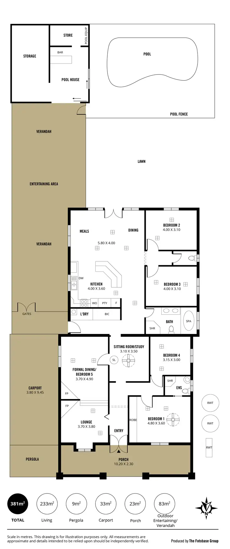 Floorplan of Homely house listing, 74 Dinwoodie Avenue, Clarence Gardens SA 5039