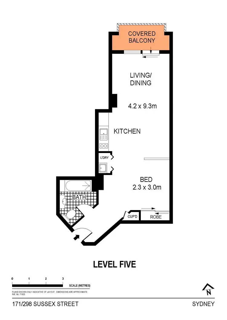 Floorplan of Homely apartment listing, 171/298 Sussex St, Sydney NSW 2000