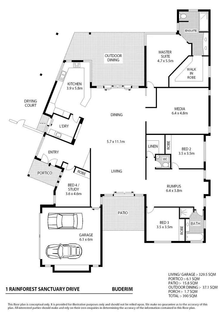 Floorplan of Homely house listing, 1 Rainforest Sanctuary Drive, Buderim QLD 4556